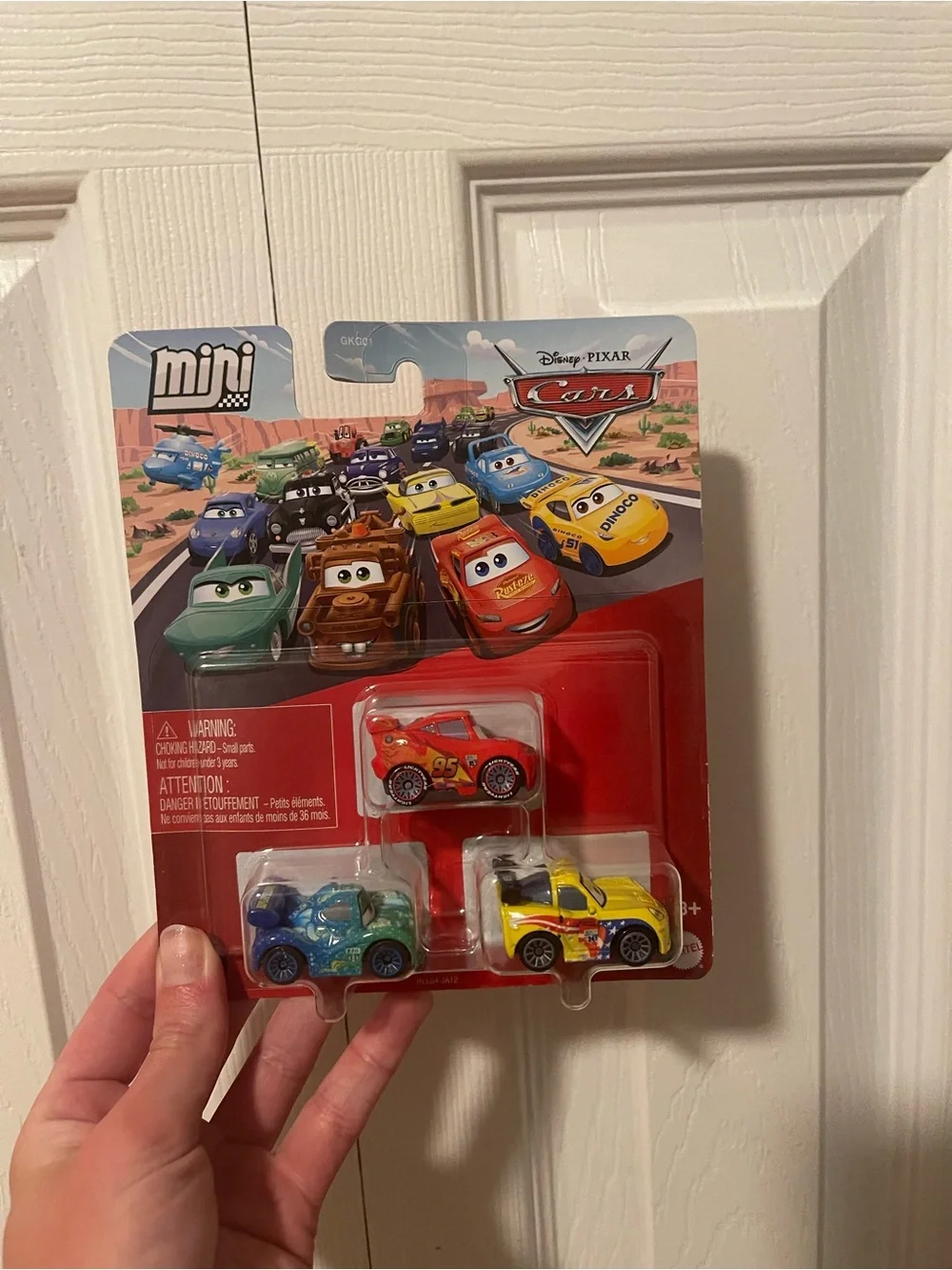 Mattel Cars Mini 3-Pack - Red, Blue, Yellow